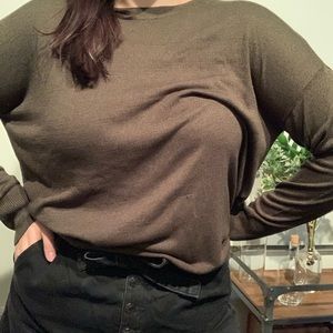 Green Lightweight Knit Sweater